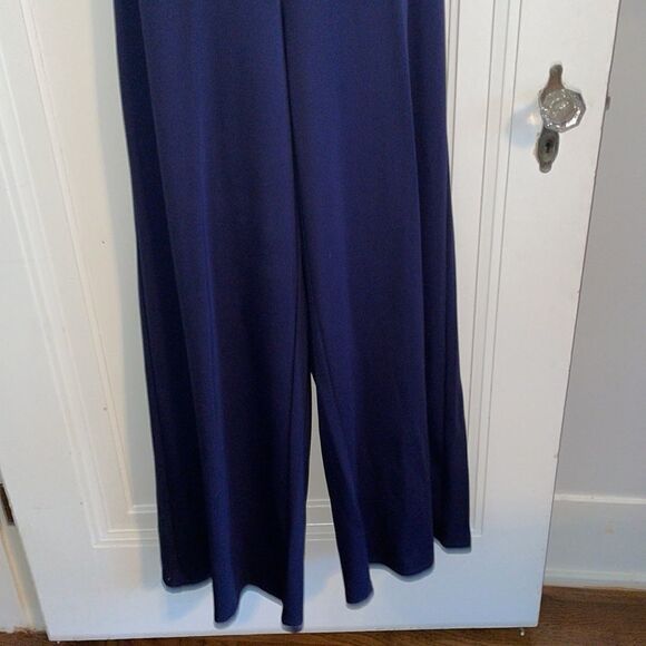 NWT Patrizia Luca Milano dark navy blue wide leg pants - Picture 3 of 8